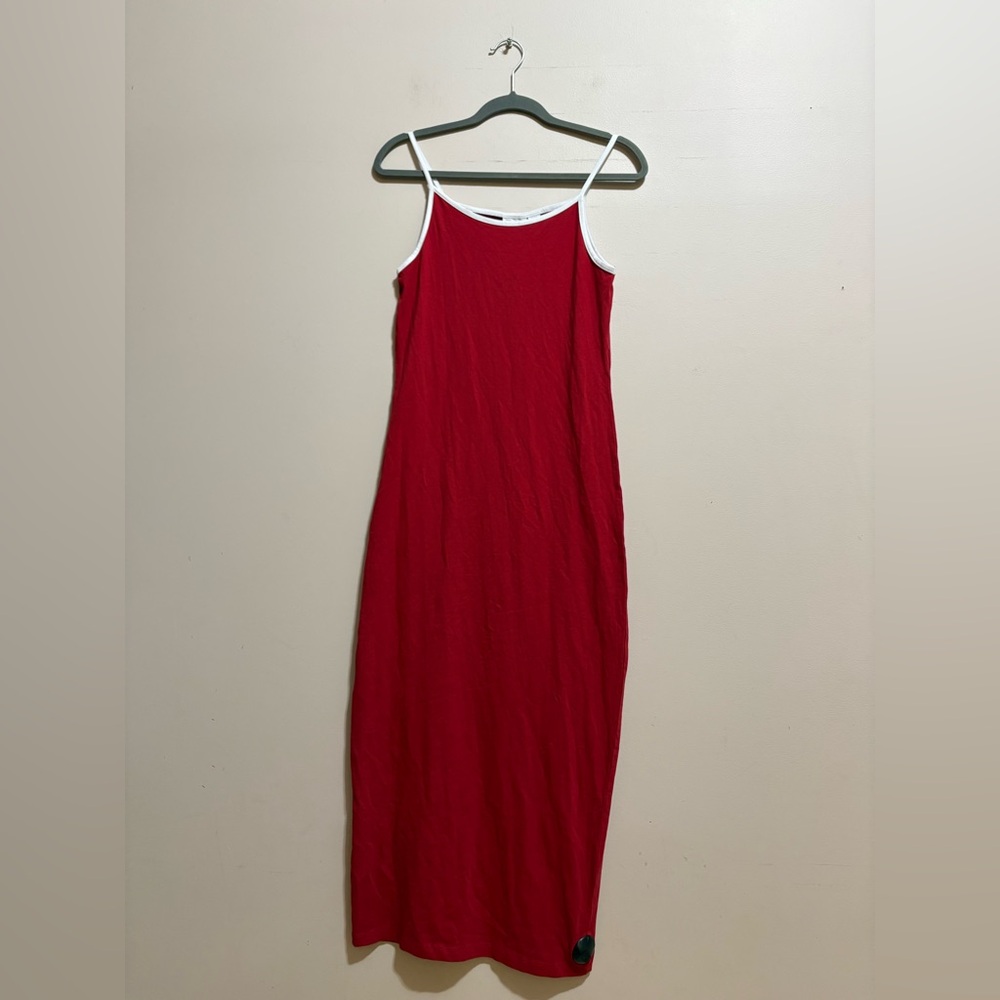 Noisy may Vibrant Red Strapless Dress